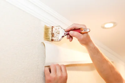 Pose de papier peint à Dunes — revêtements muraux et toiles de verre